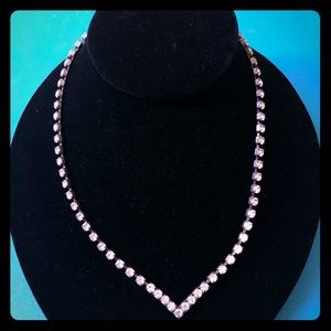 Vintage Rhinestone Formal Wedding Prom Necklace